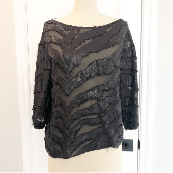 IRO Ornela Burnout Silk Blend Top - Picture 8 of 11